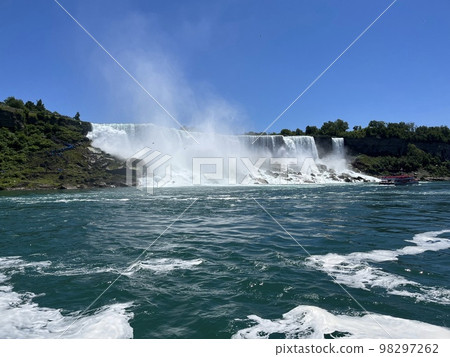 Niagara Falls on the border between Ontario, Canada and New York, United States Niagara Falls on the border between Ontario, Canada and New York, United States 98297262