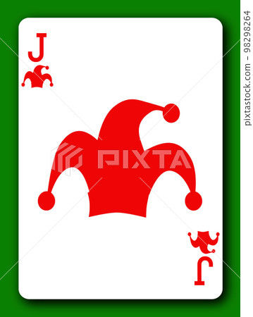 Color Joker playing card with clipping path 3d illustration Color Joker playing card with clipping path 3d illustration 98298264