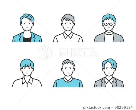 簡約觸控辦公休閒人物頭像 98299154