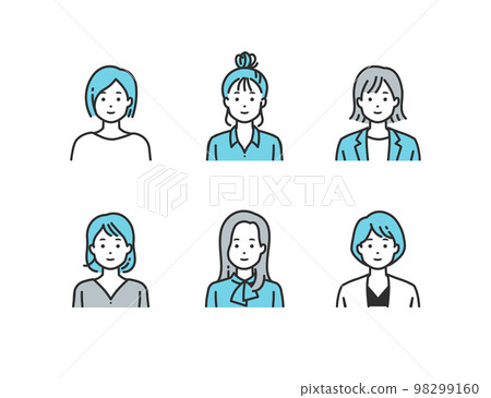 簡約觸控辦公休閒人物頭像 98299160