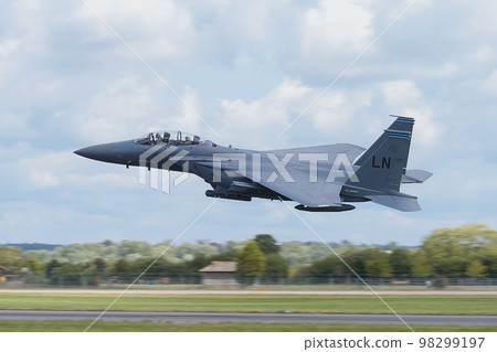 US Air Force in Europe F-15E Strike Eagle Takeoff 98299197