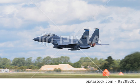 US Air Force in Europe F-15E Strike Eagle Takeoff 98299203