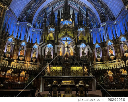 加拿大魁北克省蒙特利爾的巴黎圣母院 加拿大魁北克省蒙特利爾的巴黎圣母院 98299958