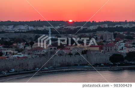 City on the Mediterranean Sea, Rhodes, Greece 98300429