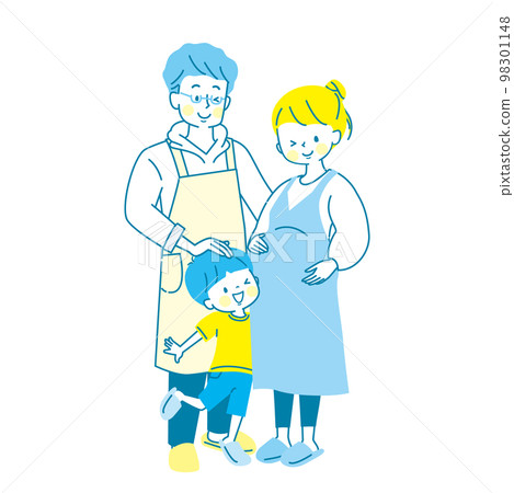等不及要生的家庭矢量圖素材 98301148