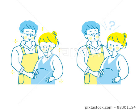 Vector illustration material of a family who can't wait to give birth 98301154