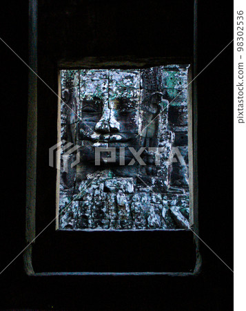 Stone statue of Bayon Temple in Angkor Wat Stone statue of Bayon Temple in Angkor Wat 98302536