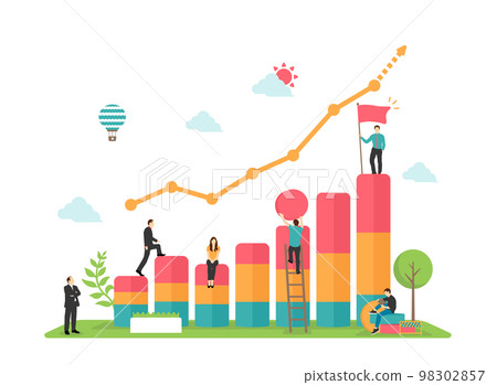 Business / company growth / success motif vector illustration 98302857