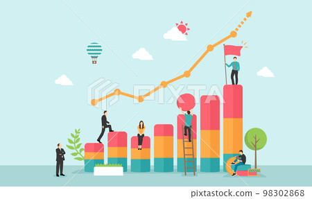 Business / company growth / success motif vector banner illustration Business / company growth / success motif vector banner illustration 98302868
