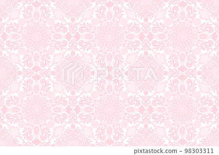 Pink damask seamless pattern 98303311