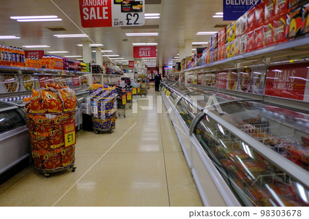 Inside an overseas supermarket on sale 98303678