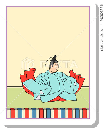 Sticker-style single Hyakunin Isshu Juntoku-in Temple 98304286
