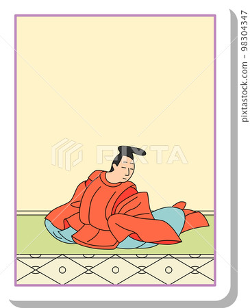 Sticker-style single hyakunin isshu Taira Kanemori 98304347