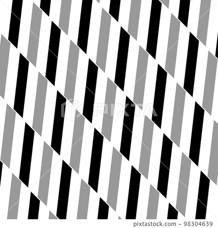 Seamless texture with oblique black and gray stripes 98304639