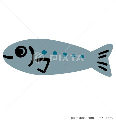 Hand drawn icon of sardine 98304779