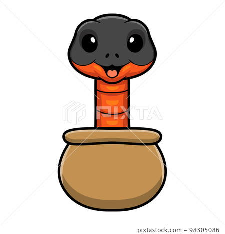 Cute copperbelly water snake cartoon Cute copperbelly water snake cartoon 98305086