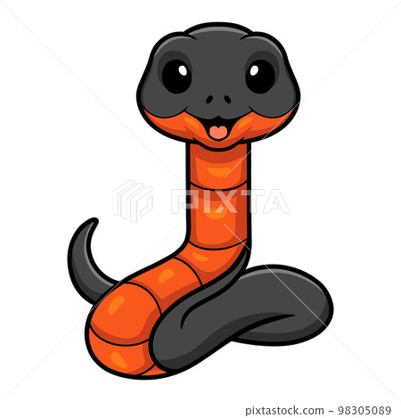 Cute copperbelly water snake cartoon 98305089