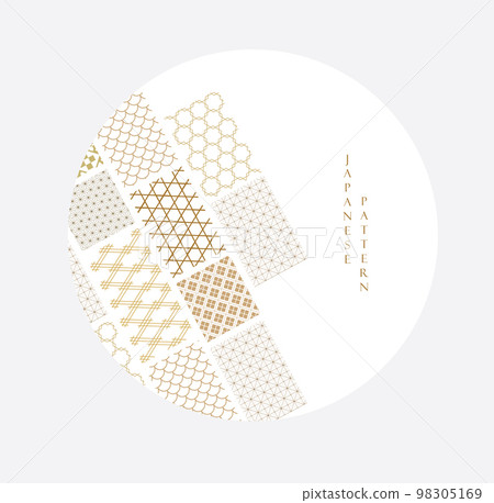 Abstract art template with geometric pattern in Japanese style. Mountain layout design in Asian style. Invitation banner design. Logo and icon design Abstract art template with geometric pattern in Japanese style. Mountain layout design in Asian style. Invitation banner design. Logo and icon design 98305169
