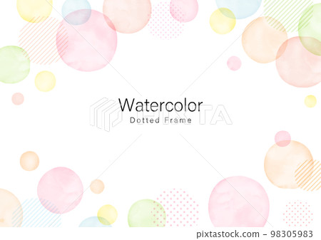 Hand-painted spring color abstract watercolor frame design Hand-painted spring color abstract watercolor frame design 98305983