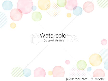 Hand-painted spring color abstract watercolor frame design Hand-painted spring color abstract watercolor frame design 98305986