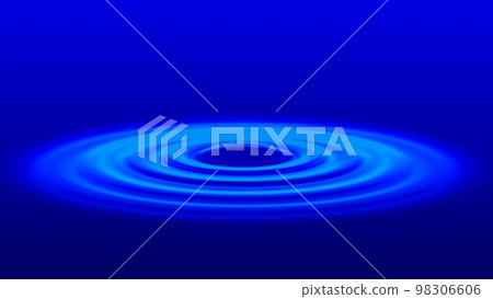 藍色背景上的藍色光波紋 98306606