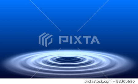 藍色背景上的白光波紋 98306680