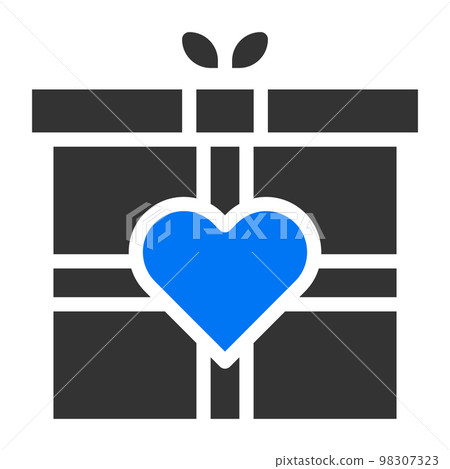 Valentine icon set solid blue grey illustration vector and logo Icon new year icon perfect. 98307323