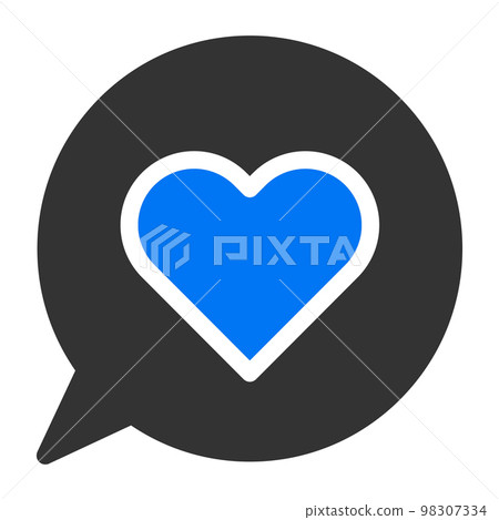 Valentine icon set solid blue grey illustration vector and logo Icon new year icon perfect. 98307334