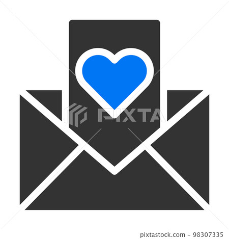 Valentine icon set solid blue grey illustration vector and logo Icon new year icon perfect. 98307335