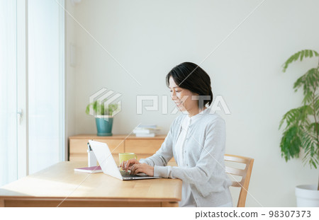 在家做工作的婦女 98307373