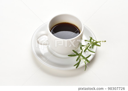 cup of black coffee on white background cup of black coffee on white background 98307726