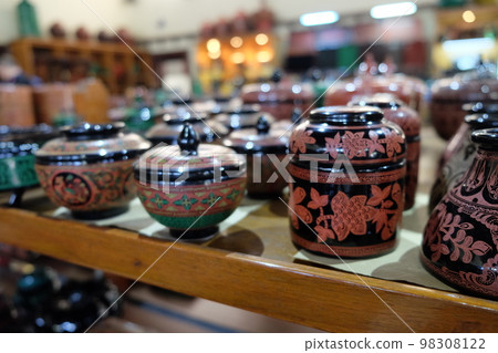 Lacquer handicrafts from Bagan, Myanmar 98308122