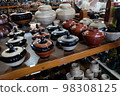 Tableware made with traditional crafts from Bagan, Myanmar Tableware made with traditional crafts from Bagan, Myanmar 98308125
