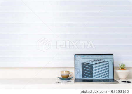 Three-dimensional CAD three-dimensional 3DCG architectural design project appearance 98308150