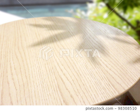 Shadows of foliage plants and cafe tables (composite) 98308510