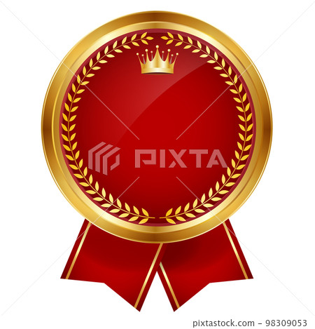 Medal gold ribbon icon 98309053