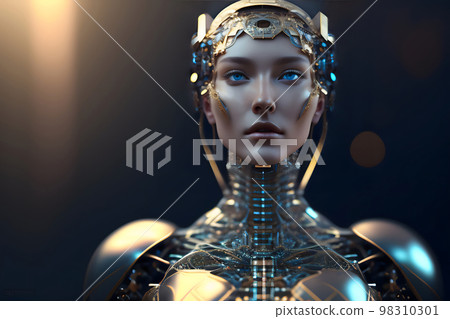 Female android AI robot Non-existent woman Female android AI robot Non-existent woman 98310301