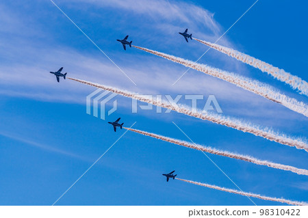 藍天圖像（藍色衝動特技飛行） 98310422