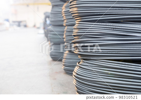Iron wire or steel bar use for reinforce concrete work in construction site Iron wire or steel bar use for reinforce concrete work in construction site 98310521