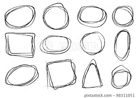 Hand drawn circles Hand drawn circles 98311051