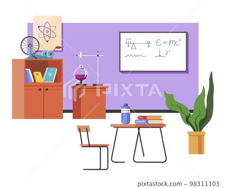 Interior of school class, biology laboratories Interior of school class, biology laboratories 98311103