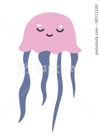 Jelly fish with tentacles, charaters portrait Jelly fish with tentacles, charaters portrait 98311288