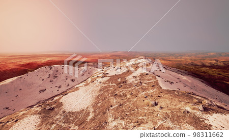 Panoramic view of Rainbow Mountain 98311662