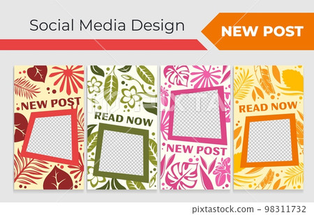 Social media story set with new post advertising Social media story set with new post advertising 98311732