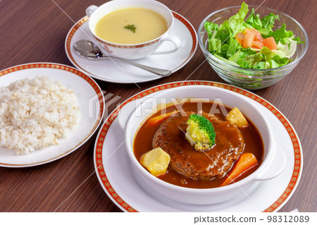 Stew hamburger set meal Stew hamburger set meal 98312089
