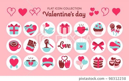 情人節的圖標集 98312238
