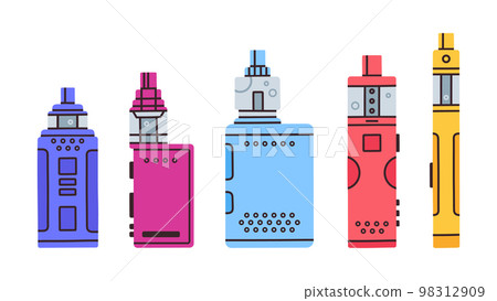Vape pen, electronic cigarette, smoking... - Stock Illustration [98312909]  - PIXTA