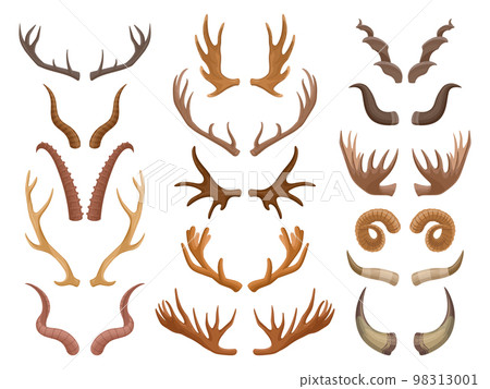 animals with horns clipart