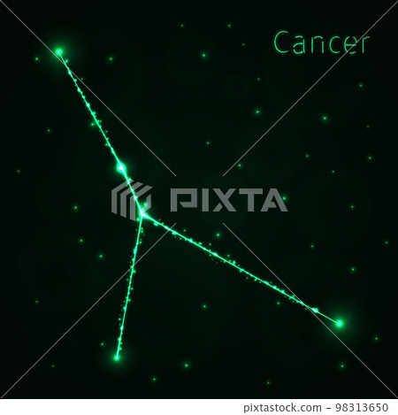 Cancer silhouette of lights Cancer silhouette of lights 98313650