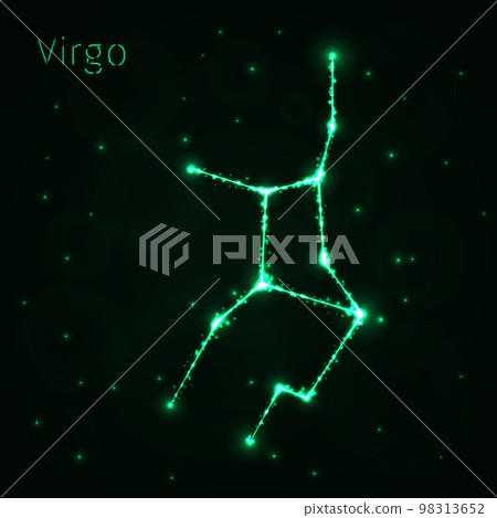 Virgo silhouette of lights Virgo silhouette of lights 98313652